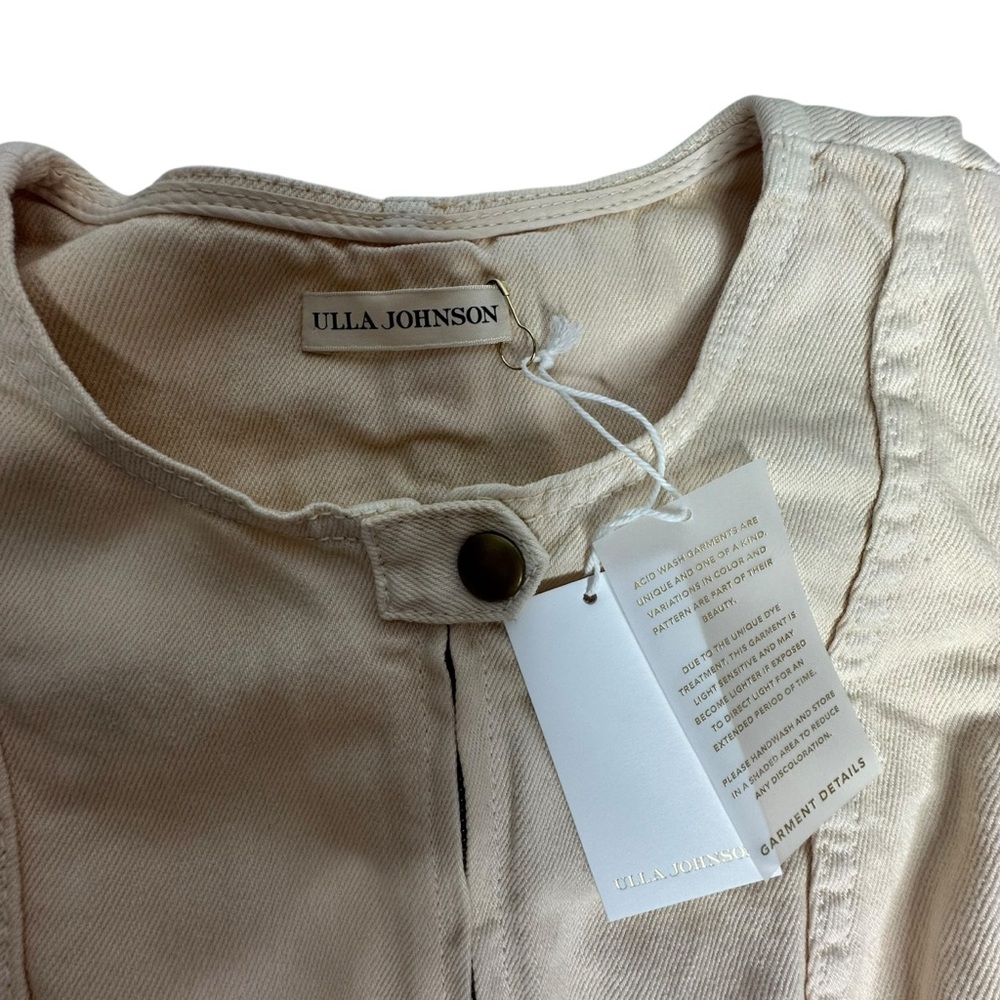 NWT Ulla Johnson Belted Cori Mini Denim Dress in Oat 4 - Picture 10 of 15